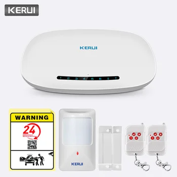 

KERUI Contact ID Protocol Auto Dial W19 Wireless Phone APP Message Push Remote Control Home Security GSM Alarm System Host
