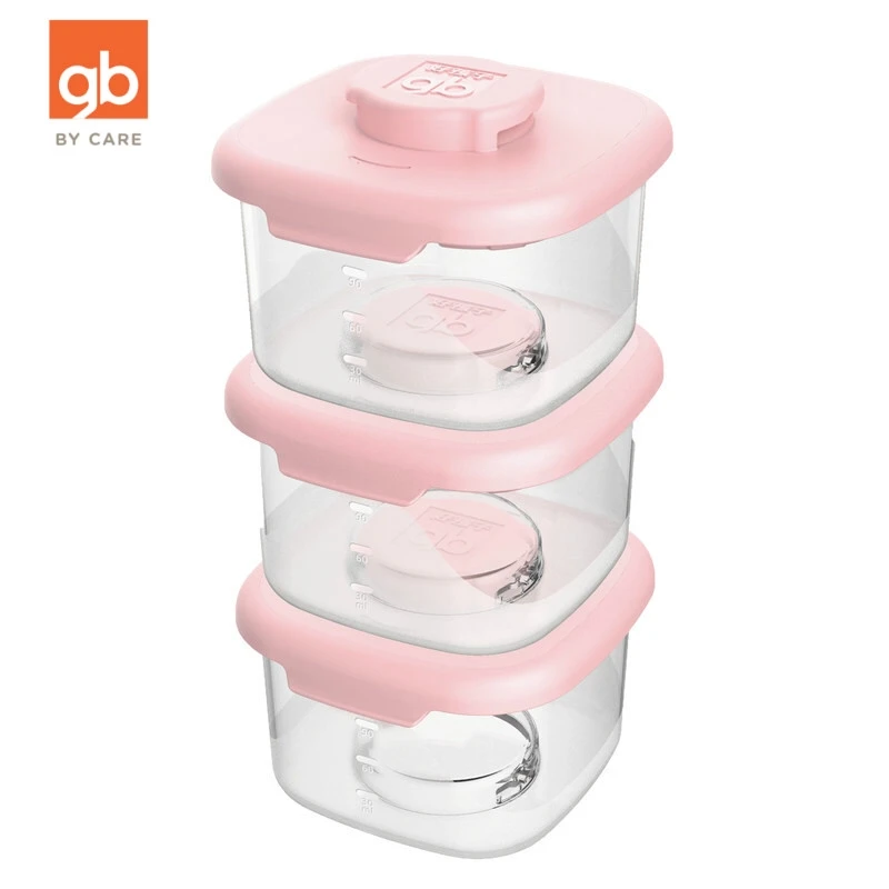 

GoodBaby 3-Layer Baby Food Supplement Box Portable Sealed Milk Powder Dispenser Snack Fruit Storage Box Children Food Container