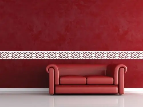 Tribal Square Abstract Line Vinyl Wall Sticker Room Decal Wall Border Decor Wall Art Paper(