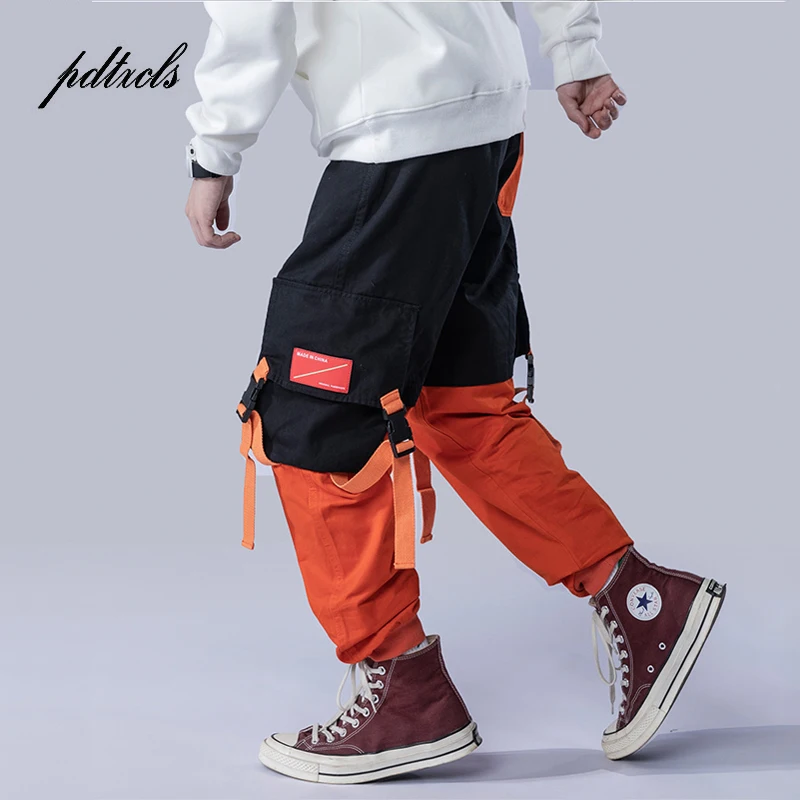 

Western Style Fashionable Color Patchwork Multi-Pockets Men's Jogger Harem Pants Hip Hop Autumn Casual Male Panelled Trousers