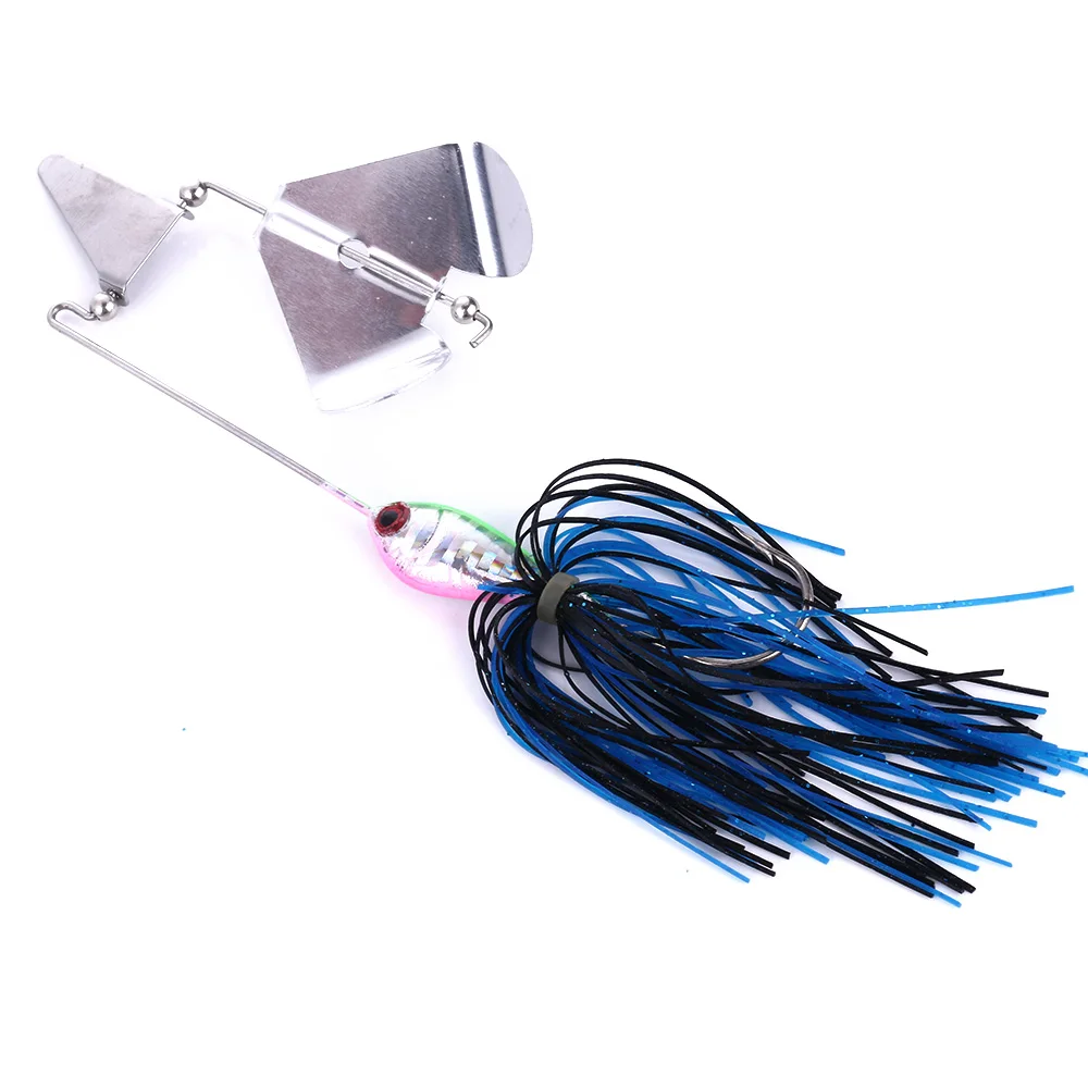 1Pcs Spinnerbait Lures Silicone Skirt Metal Rubber jig Fishing Lure