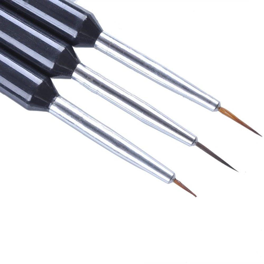 

3pcs/set Nail Art Brush Liner Acrylic Builder Painting Drawing Carving Pen UV Gel Manicure Tool Set