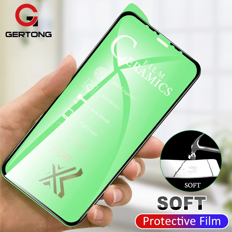  Volle Abdeckung Weiche Gehärtetem Glas Für iPhone XS Max XR X 7 Plus 8 6 S 6 Plus Screen Protector 
