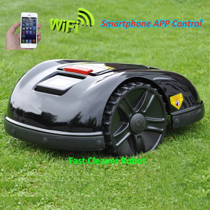Смартфон Wi Fi приложение робот-газонокосилка E1600T с 13.2ah Batttery+ 300 м провода 300 шт. колышки 20 лезвия