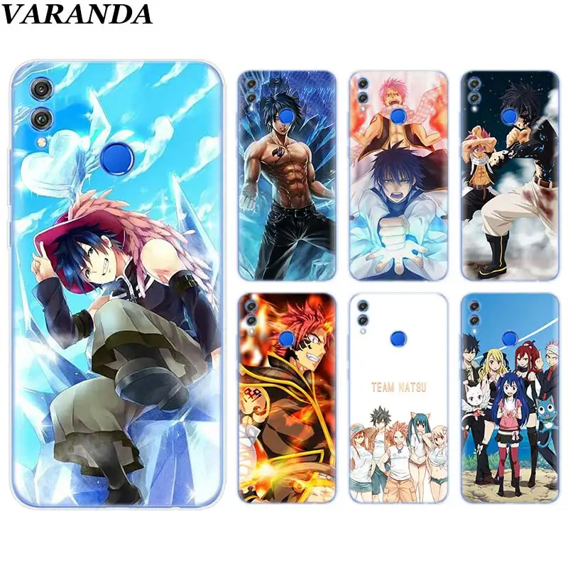 

Fairy Tail Gray Cartoon Soft TPU Cover Case Coque for Huawei Honor 8X 8C 8S 8A 9 10 Lite 20i View 20 Y6 Y7 Y9 2019 Silicone Case