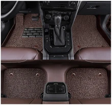 Car Floor Mats For Toyota LAND CRUISER PRADO 120 2003-2009 Foot Carpets Mat High Quality Water Proof leather Wire coil 2 Layer