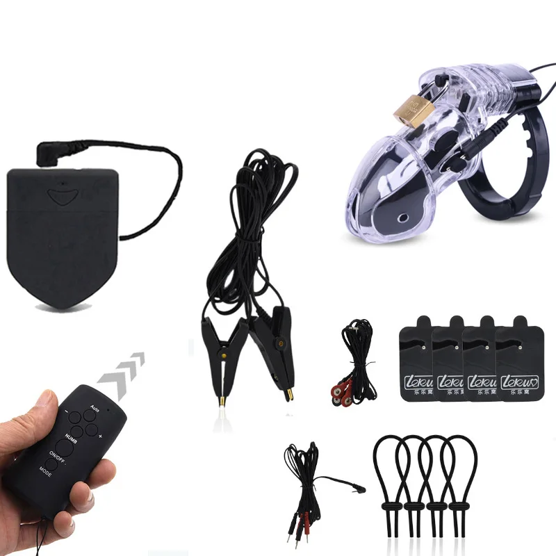 SM Electro Shock CB6000 Chastity Device Cock Cage For Man Electric Nipple Clamps Male Penis Ring Lock Belt Sex Toys | Красота и