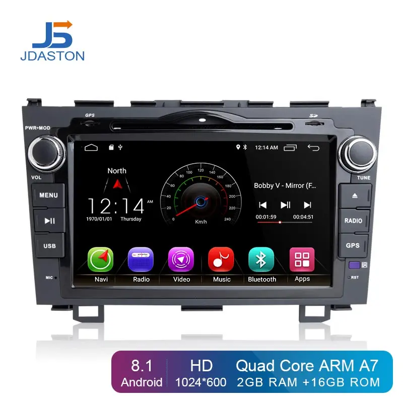 

JDASTON Android 8.1 Car Multimedia Player For Honda CRV CR-V CR V 2007-2011 2 Din Car Radio GPS Navigation DVD 2G+16G IPS WIFI