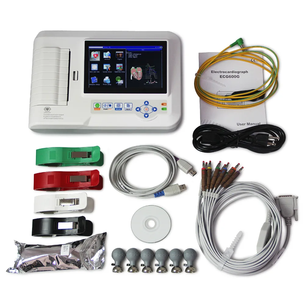 

ECG600G Digital 6-Channel ECG/EKG Machine Electrocardiograph 12 LEAD+PC Software