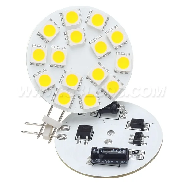 Бесплатная доставка 15led 5050 SMD LED диммируемая G4 База точечного света лодки морские