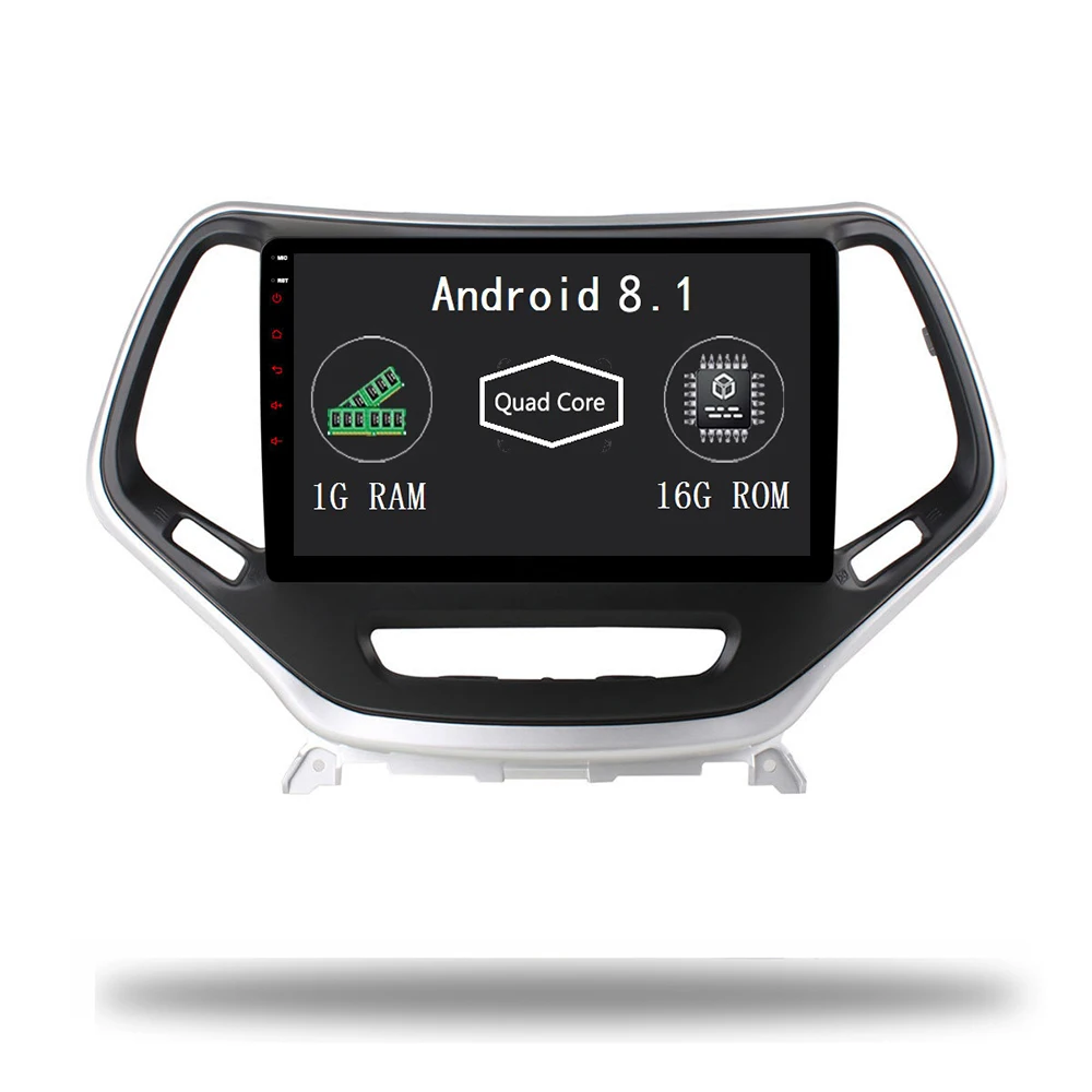 Clearance Android 8.1 Car Radio GPS for Jeep Cherokee Car Multimedia Player Head Unit Video Stereo Silver with Wifi Bluetooth 3
