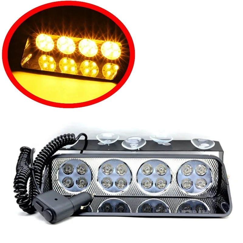 12v Car truck Autos Dash strobe lights EMS Emergency Police Fireman warning flash light Hazard
