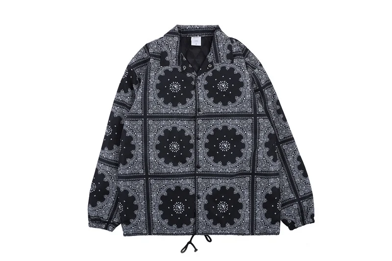 2018fw Hiphop Letter Embroidery Bandanna Printed Women Men Cotton Padded Jacket Coat Men Streetwear Winter Jacket