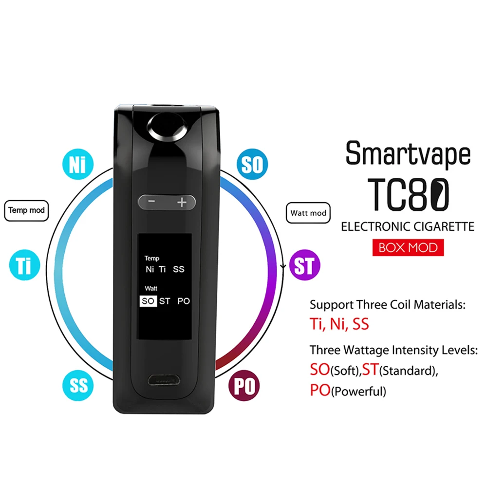 Smartvape TC80 бокс мод с аккумулятором 2200 мАч|kit vape|vape vapemod kit box |