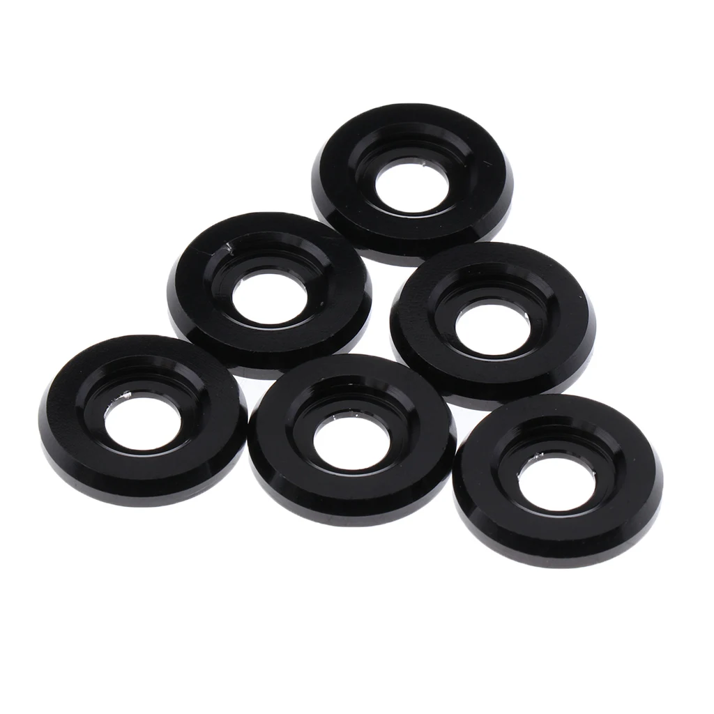6 Sets Car Aluminum Fender Bumper Washer Bolt Engine Bay Screw Kit High Strength Corrosion Resistant