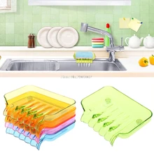 Bathroom Draining Soap Box Kitchen Sink Sponge Drainage Dish Holder -B119