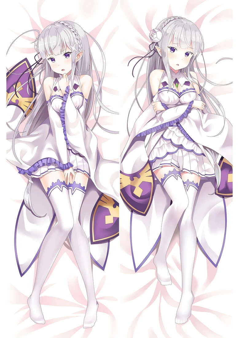 July update Anim Re Zero kara Hajimeru Isekai Seikatsu characters Emilia otaku Dakimakura pillow cover hugging body pillowcase