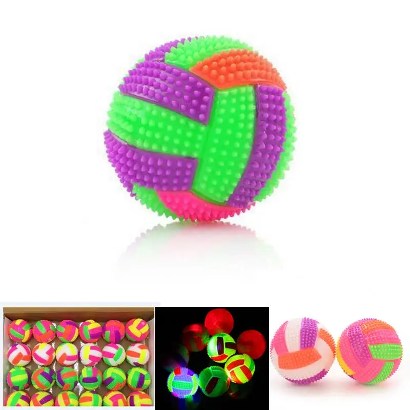 Flashing Light Up Spikey High Bouncing Balls Novelty Sensory Hedgehog