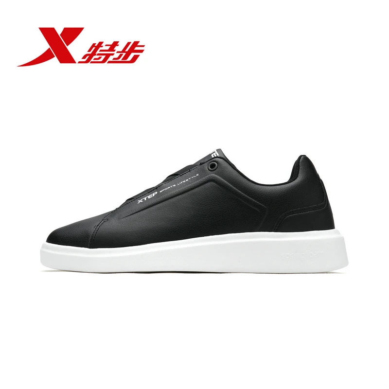 Xtep/Мужская обувь для скейтбординга; цвет белый, черный; Студенческая обувь для скейтбординга для мужчин; 982319319075 - Цвет: black