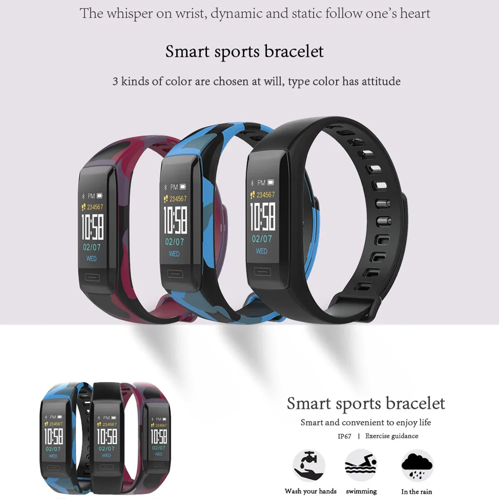 

2019 Fashion Man Watch V7Plus Motion Pedometer Activity Heart Rate Monitor Fitness Tracker Smart Watch Reloj inteligente