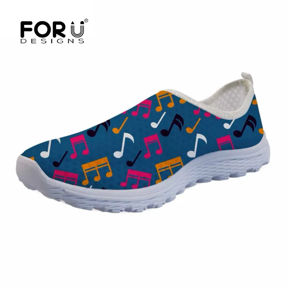 Большая скидка FORUDESIGNS Красочные Музыкальные ноты узор Женская
обувь без каблука Повседневное дышащие женские Обувь с дышащей сеткой
обувь Slip-on Sneakers онлайн