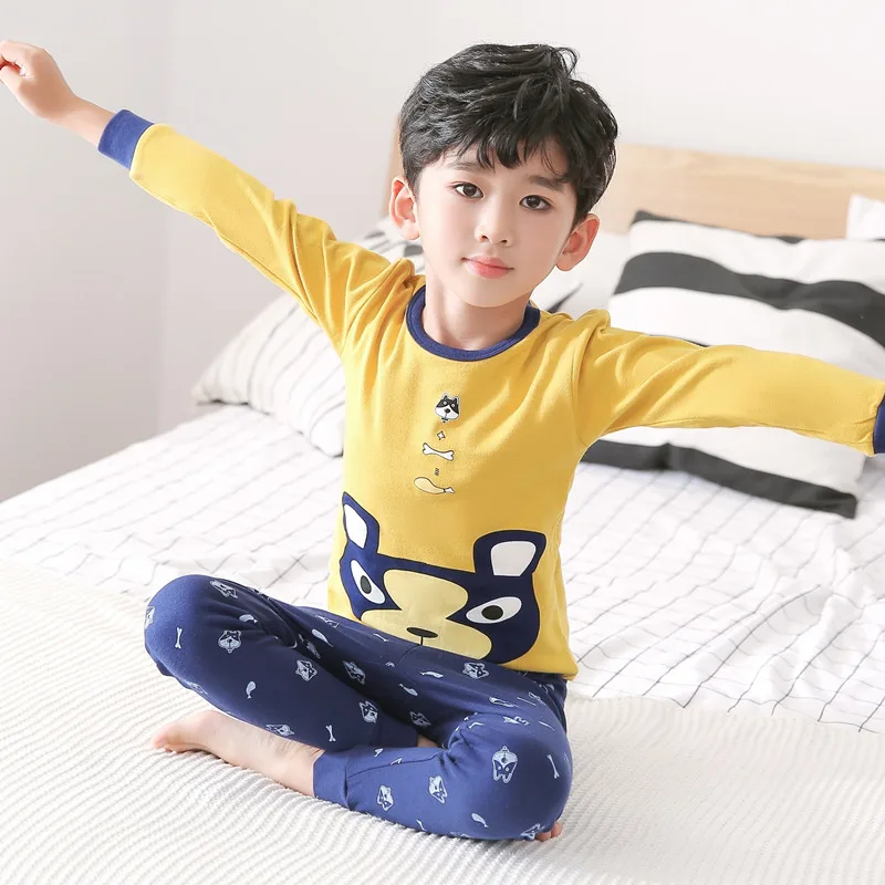 SAILEROAD/Пижамный комплект для мальчиков и девочек; Детские милые пижамы с лисой; хлопковые детские пижамы с длинными рукавами; детская пижама; одежда для сна для малышей