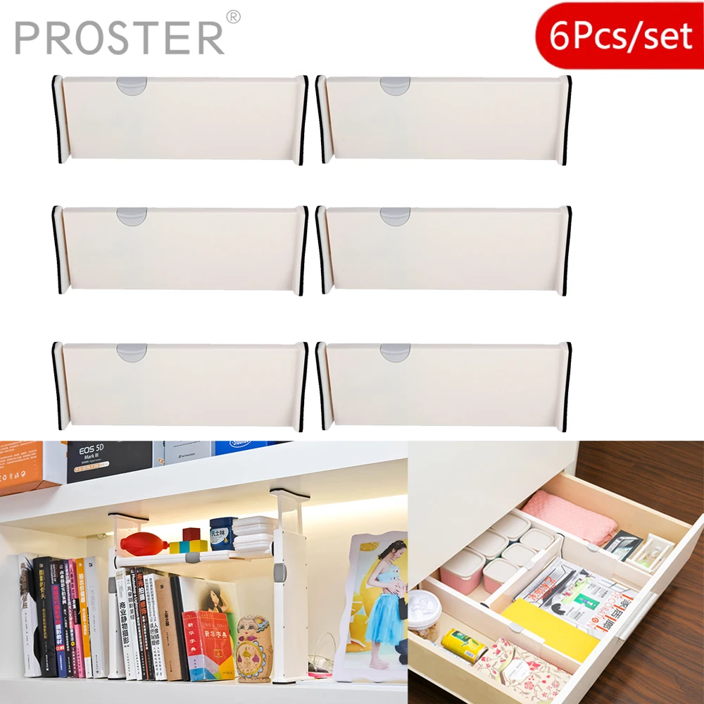 Proster 6 قطعة البلاستيك التراجع قابل للتعديل مقسم أدراج درج فاصل مقسم المنزلية الملابس الداخلية التخزين المنظم Proster 6 قطعة البلاستيك التراجع قابل للتعديل مقسم أدراج درج فاصل مقسم المنزلية الملابس الداخلية التخزين المنظم