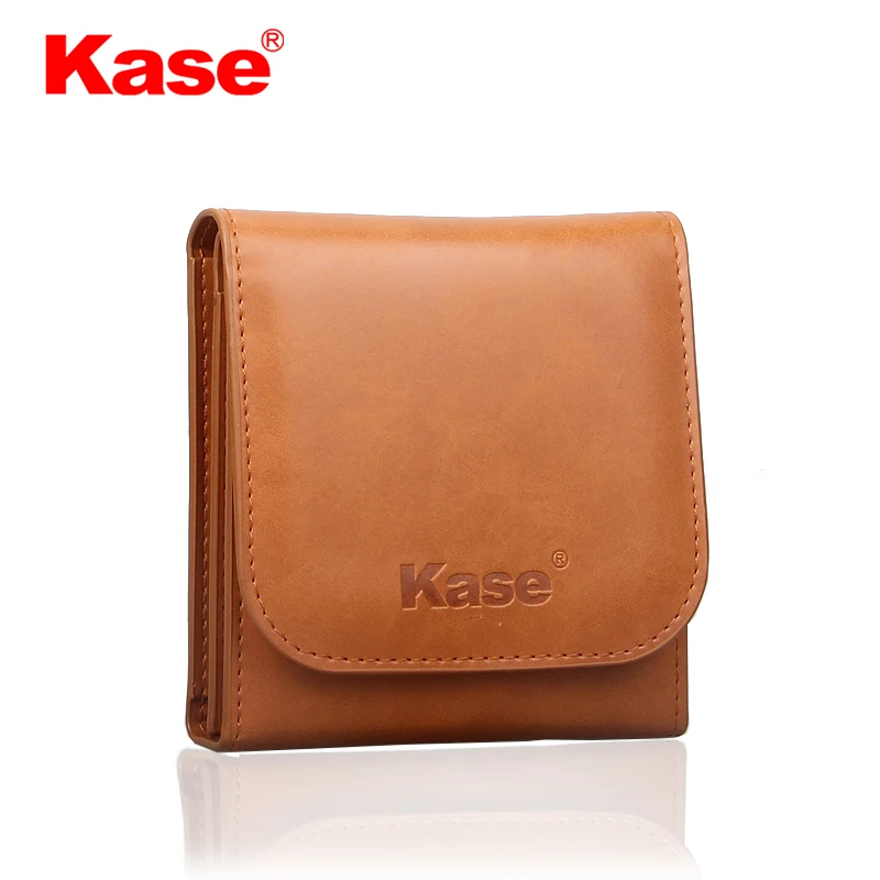 

Kase 3 Pocket PU leather Foldable Camera Circular Lens Filter Carry Case Bag Pouch for 25mm-82mm Filters
