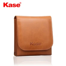 Kase 3 Pocket PU leer Opvouwbare Camera Circulaire Lens Filter Carry Case Bag Pouch voor 25mm 82mm filters