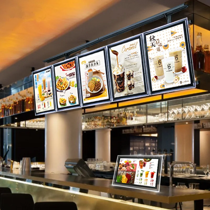 a3 light box acrylic frame box restaurant acrylic menu light boxin