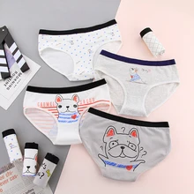 Girls Cotton Underwear Cute Cartoon Dog Panties For 12-20Y Casual Low Waist Teengae Lingerie Children Panties Calcinha Infantil