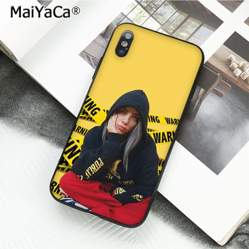 MaiYaCa Billie Eilish Горячая музыка певица звезда чехол для телефона для iphone 11 Pro 11Pro Max 6S 6plus 7 7plus 8Plus X Xs MAX 5 5S XR - Цвет: A10