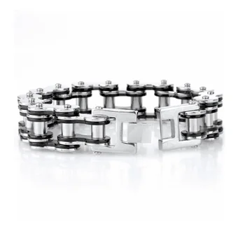 

stainless steel bicycle chain bracelet men big chain on hand gifts for mens accessories hip hop steel bracelet on hand wholesale