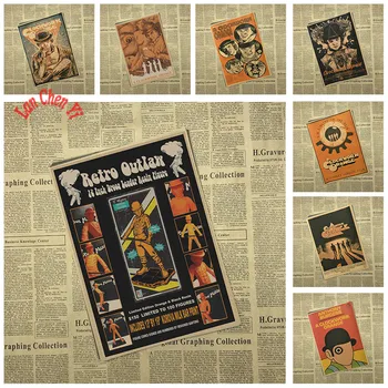 

Vintage Nostalgic A Clockwork Orange Classic Movie Kraft Paper Poster Bar Cafe nterior Decoration Painting