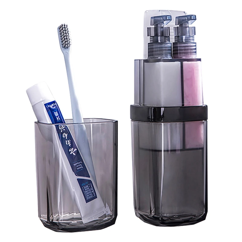 

Travel Wash Cup Portable Toiletries Toothbrush Towel Partition Storage Box Outdoor Bathroom Accessories Sets