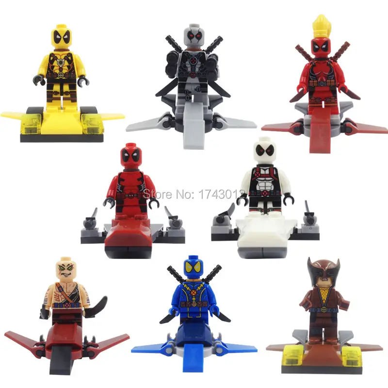 SY600 8 шт. Marvel Супер Герои Дэдпул X-men строительные блоки шт./лот наборы Модель