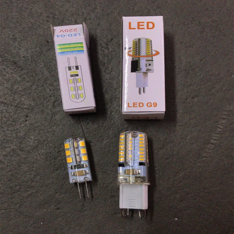 

10Pcs/Lot SMD 2835 LED G4 G9 LED Light Bulb DC12V 360 Degree 110,220v ,96-265 volt use