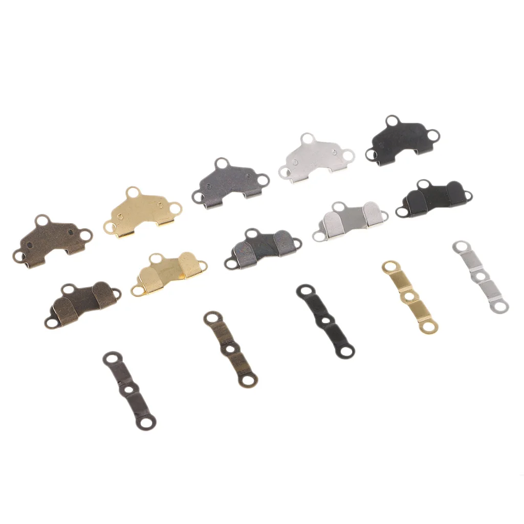 50 Sets 5 Colors Metal Sew-on Hooks and Eyes Closures for Trousers Skirt Dress Suits