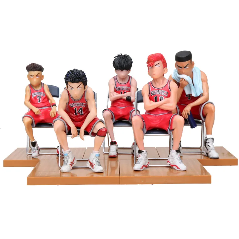 

Anime Slam dunk Shohoku Figure Miyagi Akagi Rukawa Mitsui Hanamichi Sakuragi Model Toy For Boys