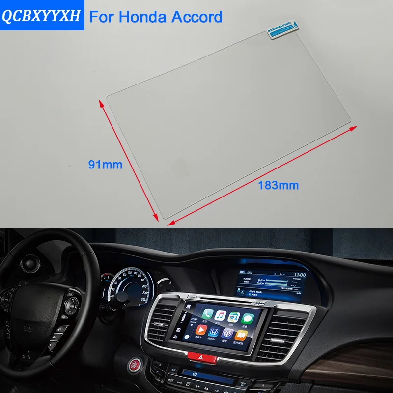 

Car Styling 8 Inch GPS Navigation Screen Steel Glass Protective Film For Honda Accord Control of LCD Screen Car Sticker
