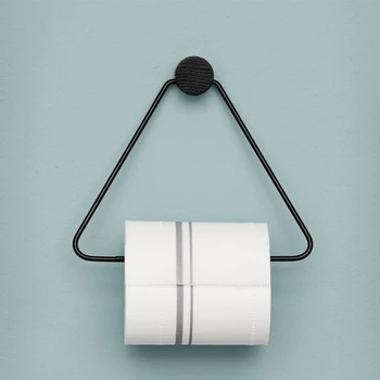 

Nordic Creative Black/gold Towel Ring Toilet Paper Holder Triangle Bathroom Shelf Wall Hanging Bathroom Hardware Accessoreis