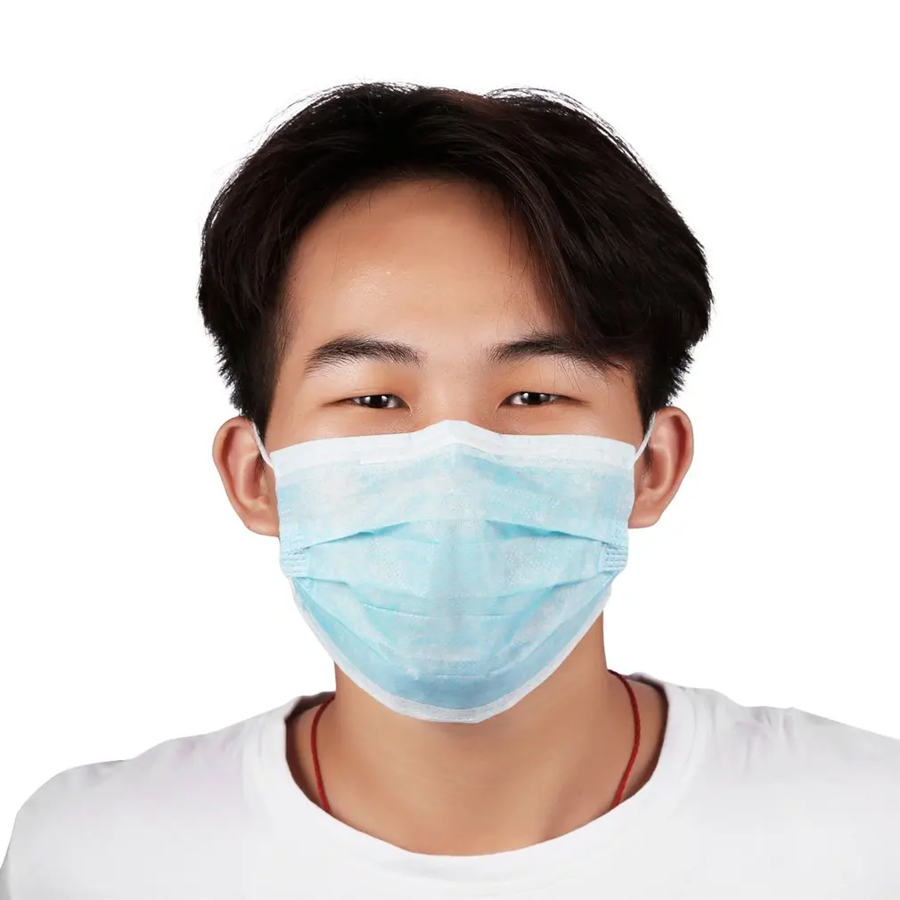 

50pcs Anti-dust Safe and Breathable Face Mask Respirator Nail Medical Dental Disposable Ear loop Face Surgical Hypoallergenic