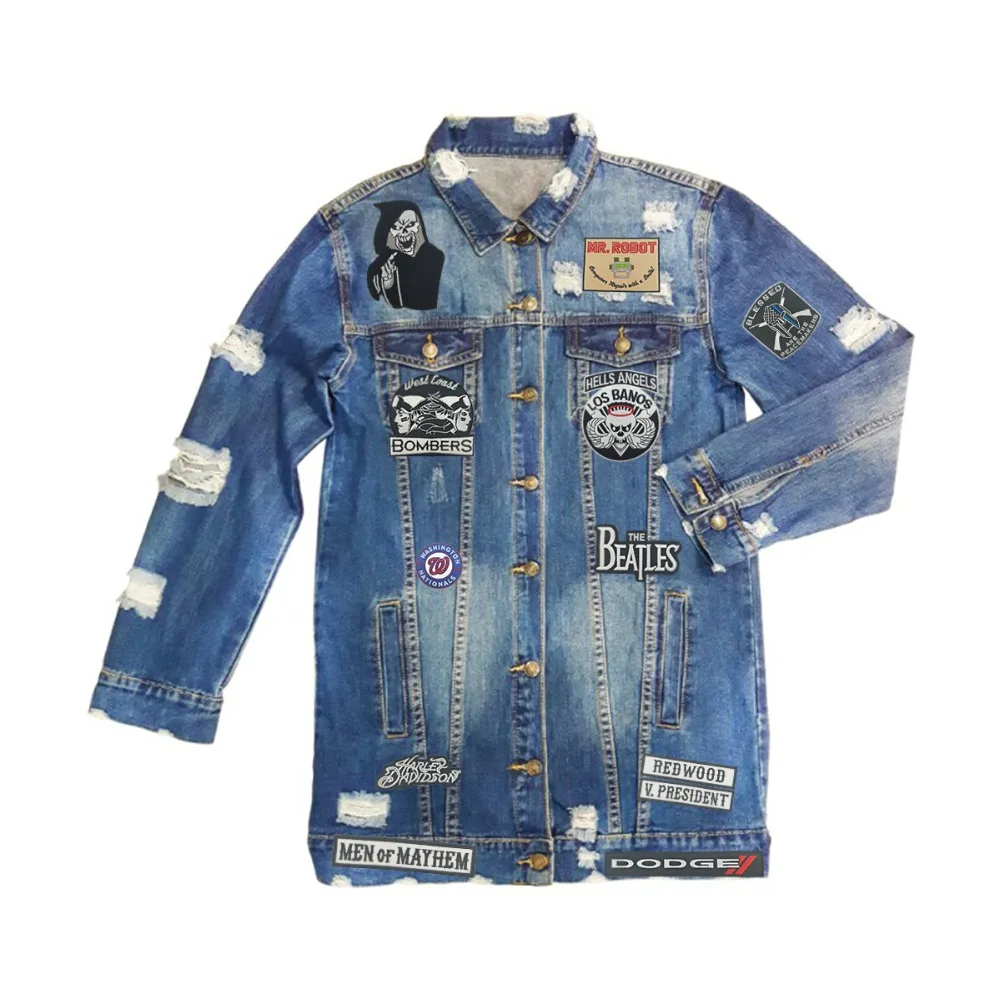 T170714 (5)TV SHOW MR. ROBOT HIGH QUALITY EMBROIDERED IRONSEW ON HEAT SEALED BACKING SMILE PATCH