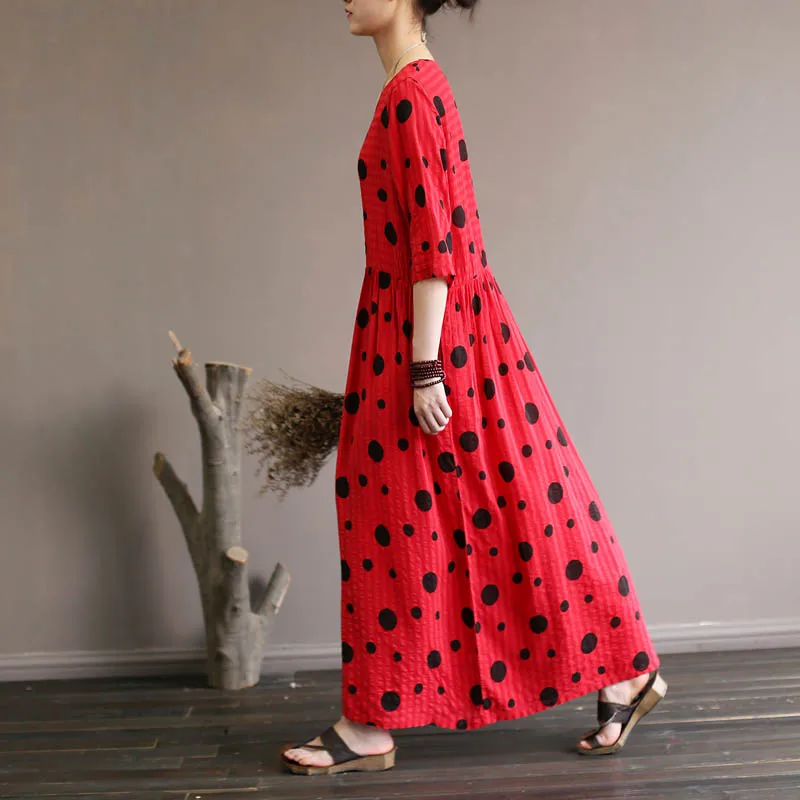 Новое летнее женское платье RedColor оборками платья О-образным вырезом Половина рукава Высокая Талия Лето Для женщин Винтаж свободные