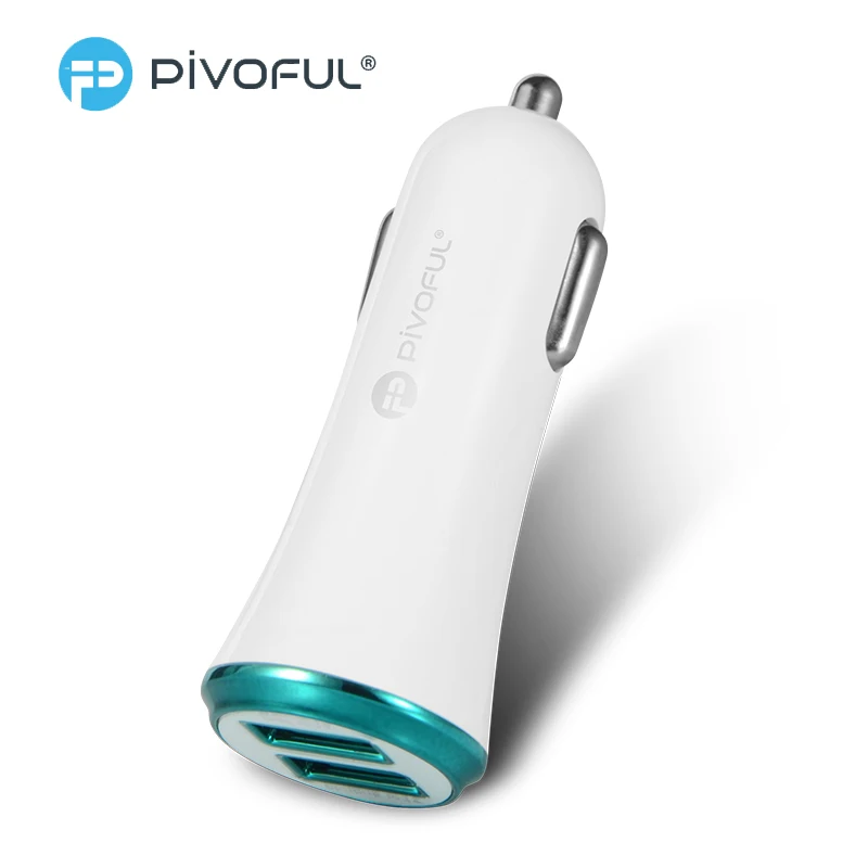 Pivoful 2 Port Output USB Car Charger For Samsung Galaxy S8 9 Xiaomi Phone Tablet Fast iPhone 8 7 6 5 Huawei Honor | Мобильные