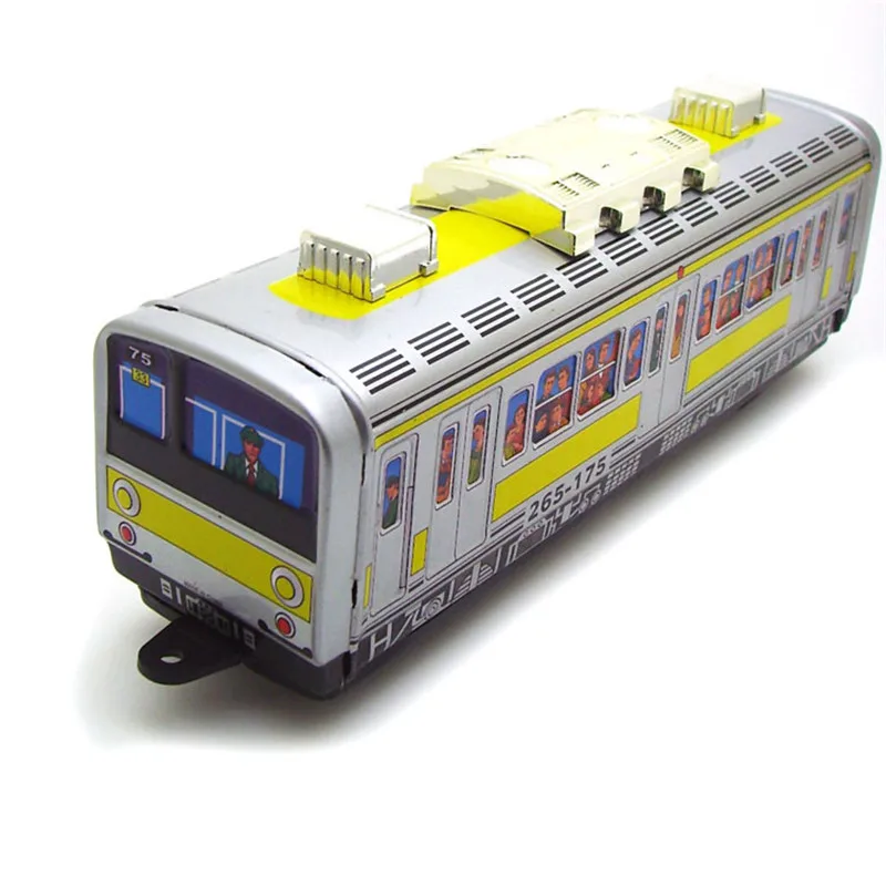 

Classic Vintage Clockwork Subway Train Wind up Reminiscence Children Kids Tin Toys With Key Fun Toy Gift For Children