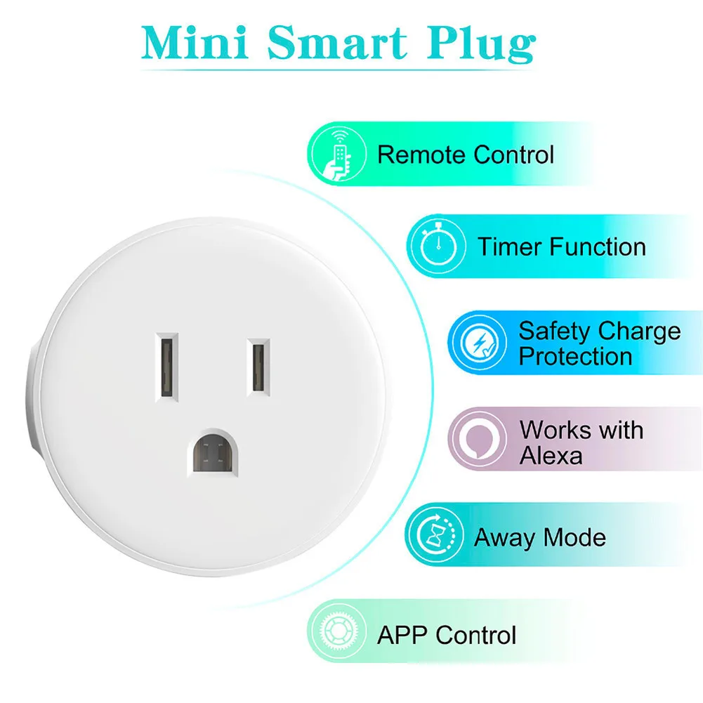 Wifi Smart Plug US Plug умный выбор времени розетка Беспроводное управление выходом функциональная вилка для автоматизации умного дома для Amazon Alexa