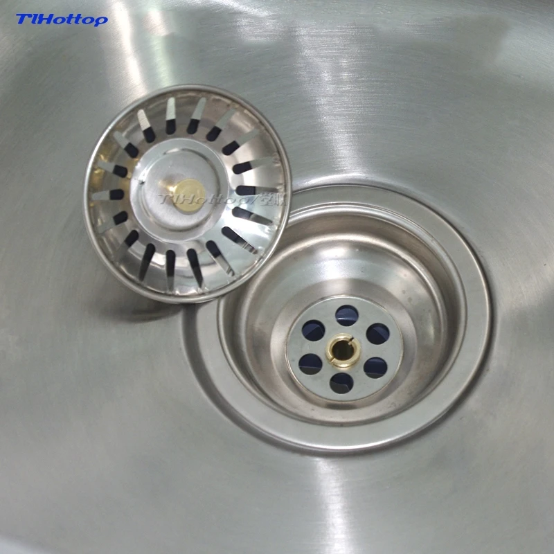 

1pc 304 Stainless Steel Kitchen Strainer Stopper Waste Plug Filter Sink