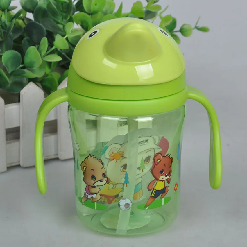 380ml Baby Water Bottle Kid Bottles With Straw Child Drinking Bottle for Water Sport Feeding