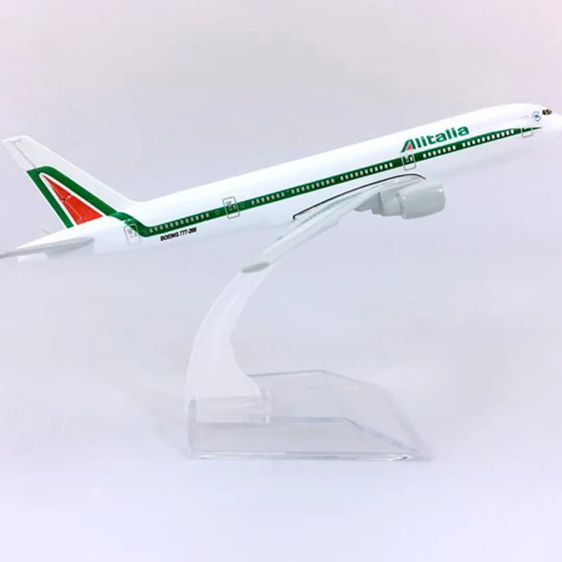 16 см 1:400 Boeing B777-200 модель Alitalia итальянский самолет с базовым сплавом самолет коллекционный дисплей игрушка модель Коллекция